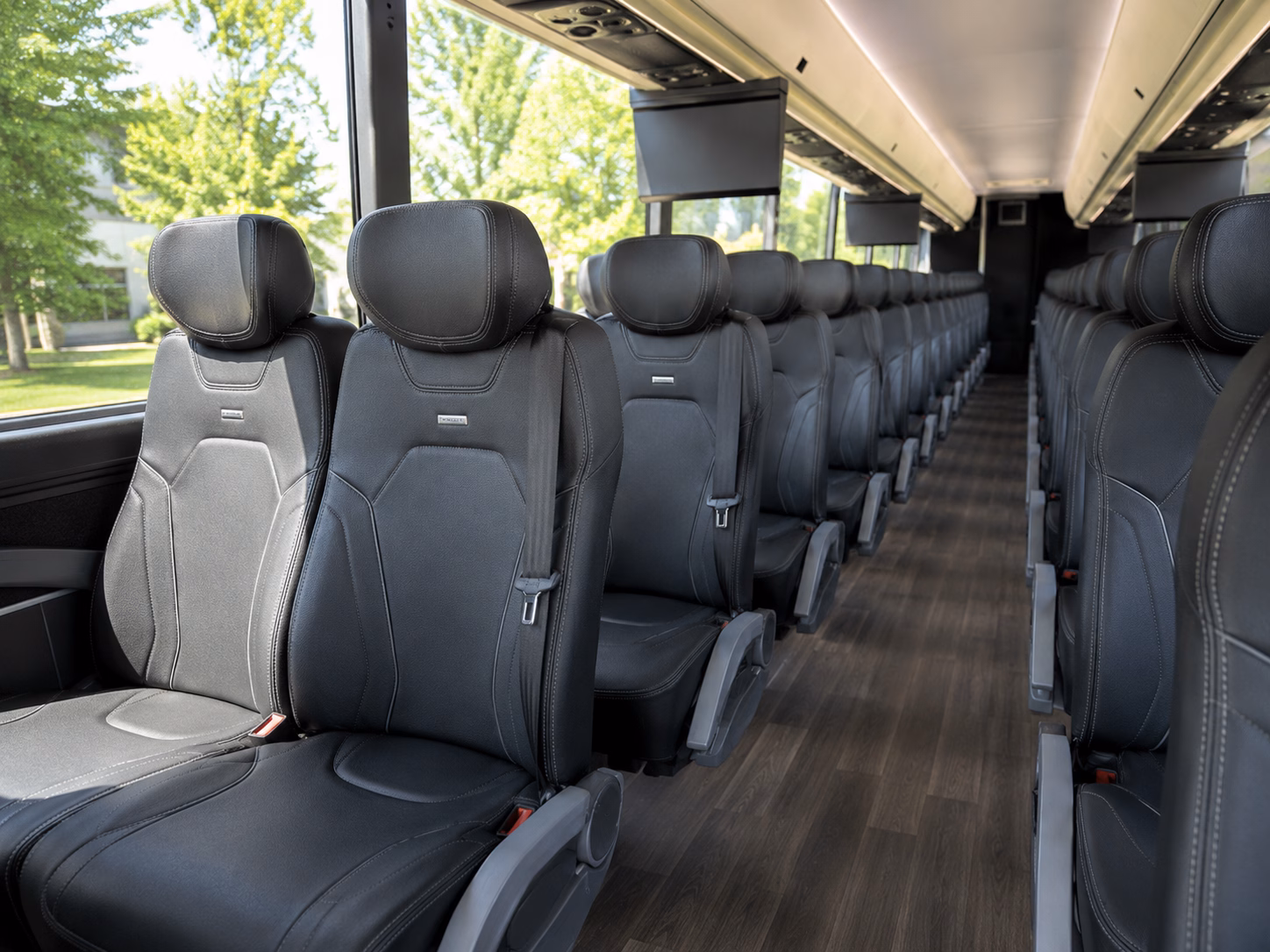 san bernardino charter bus rental interior