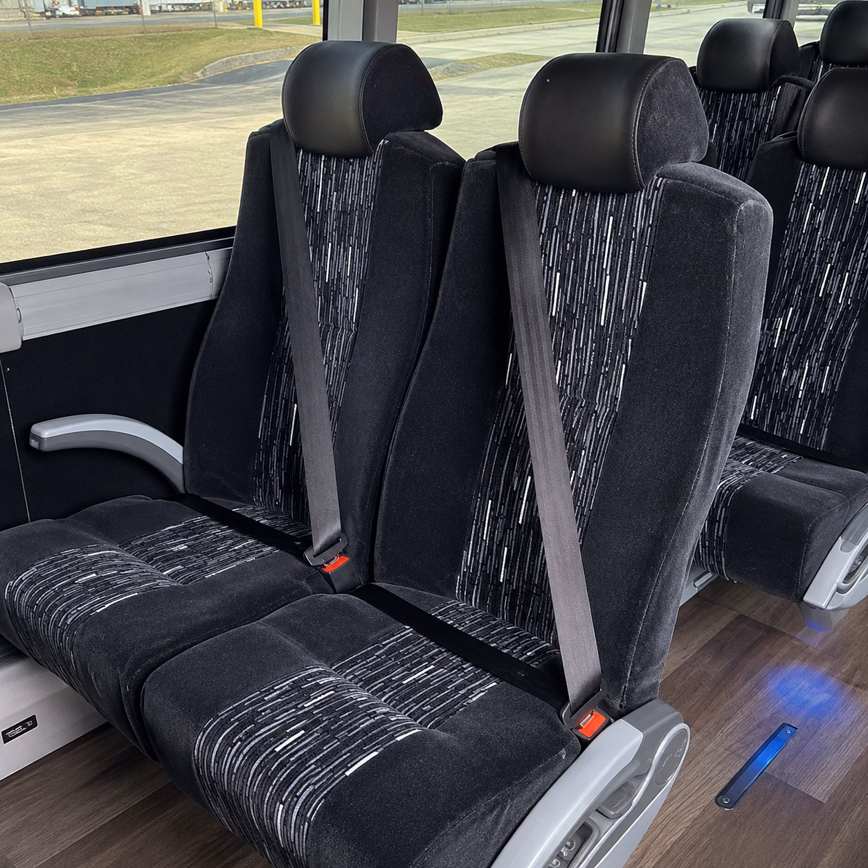 san bernardino wedding transportation onboard seating